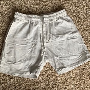 White amazon sweat shorts. NWOT Size medium